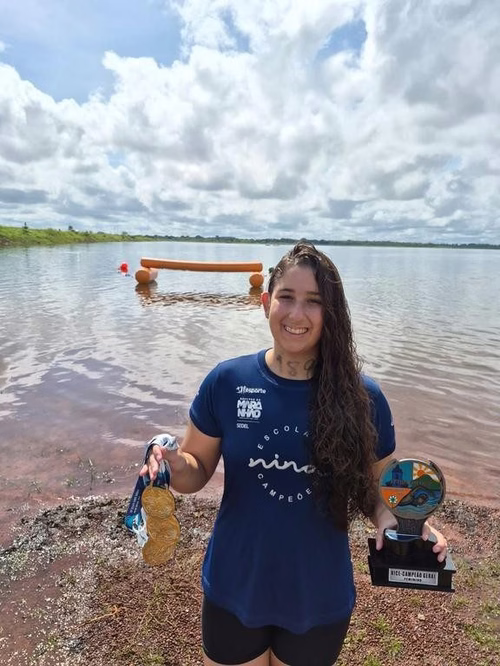 Sofia Duailibe brilha e conquista três ouros na 3ª etapa da Copa Brasil de Águas Abertas