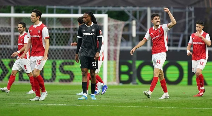 Sporting de Braga adianta-se ao Friburgo nas meias-finais