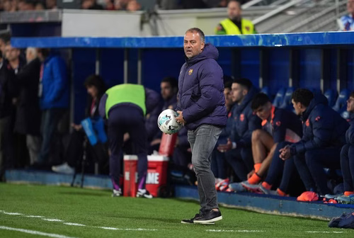 Barcelona manager Hansi Flick reacts to Valencia defeat
