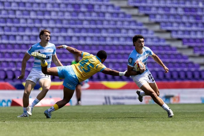A cuartos de final: los Pumas 7s avanzan, con el hat-trick de uno de los jóvenes emergentes