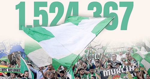 El Betis y la temporada del millón y medio de espectadores