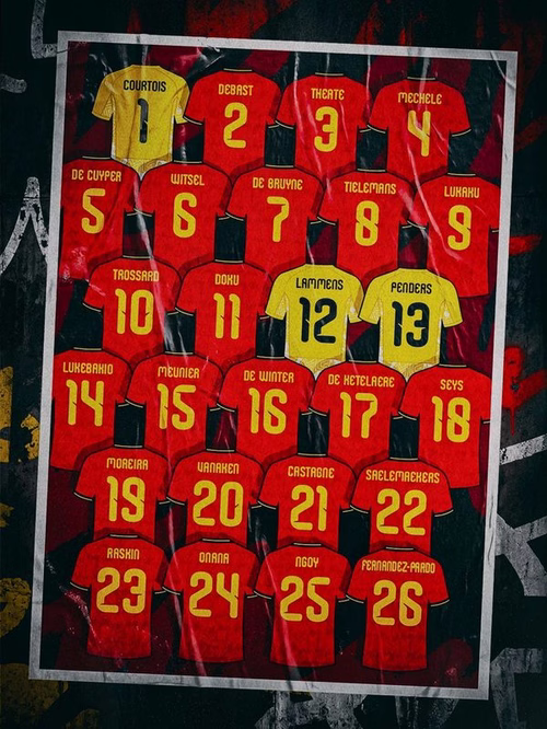 Kevin De Bruyne é o 7, Trossard fica com a 10: a numeração da Bélgica para a Copa do Mundo