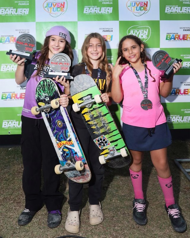 Skatista de Guarujá vence etapa do Circuito Paulista aos 10 anos