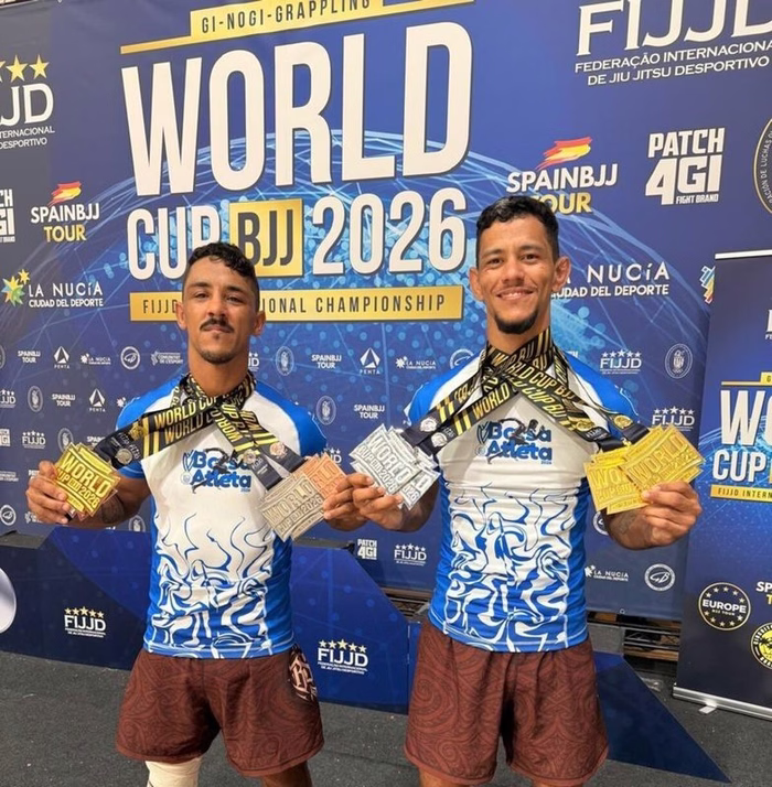 Irmãos pernambucanos conquistam mundial de jiu-jítsu na Espanha