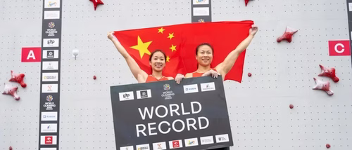 Arrampicata sportiva, la Cina firma la doppietta nelle staffette speed di Coppa del Mondo