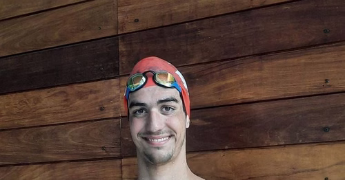 Charmasson aux championnats d'Europe juniors de natation à Munich