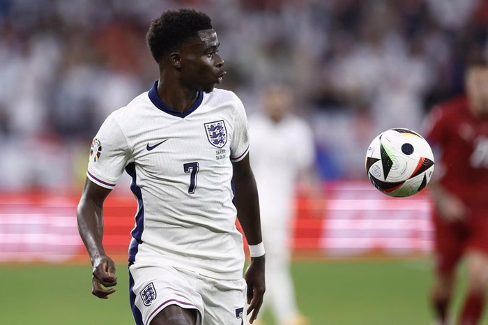 Watch: Bukayo Saka completes his brace as England lead 4-0 vs France