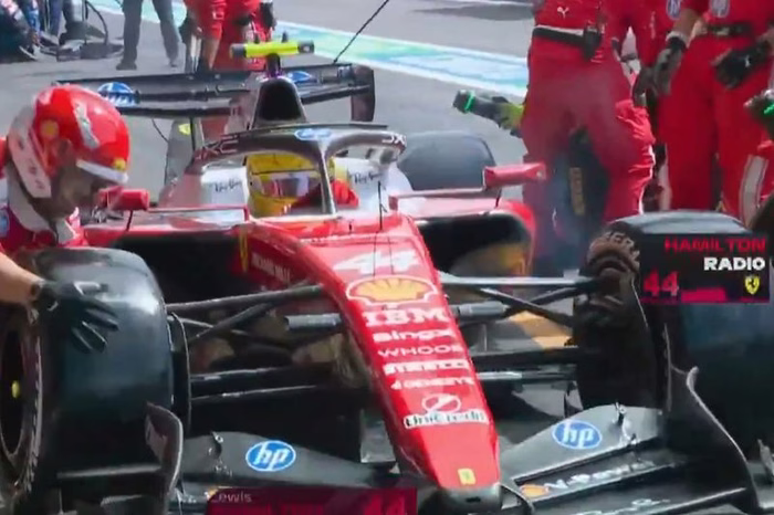 Hamilton golpeó y casi atropella a un mecánico en la salida de boxes durante el GP de Bélgica