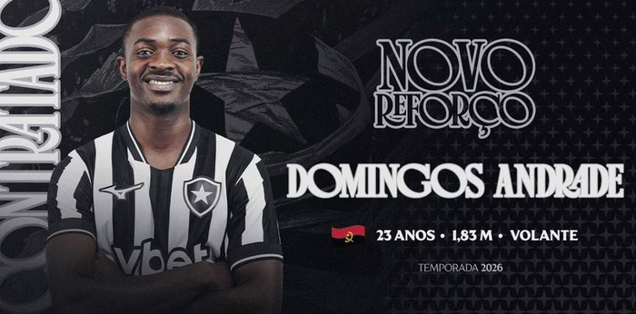 Botafogo anuncia a contratação do volante Domingos Andrade, ex-Porto