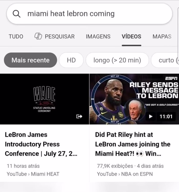 LeBron James: Canal do Miami Heat posta live de apresentação por erro