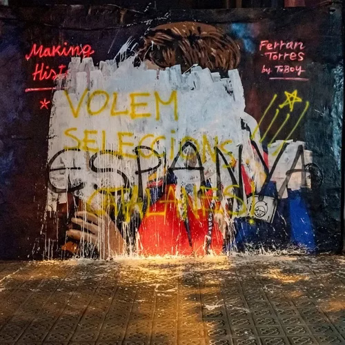 Wandbild in Barcelona innert 24 Stunden zerstört und beschmiert
