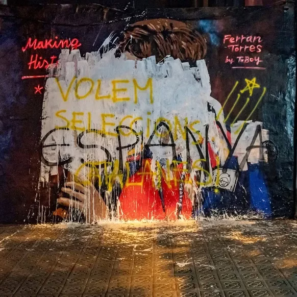 Wandbild in Barcelona innert 24 Stunden zerstört und beschmiert