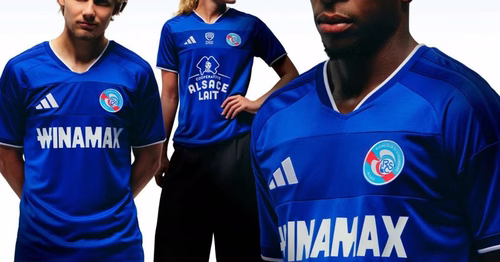 Football Sobre et efficace... Découvrez le nouveau maillot du Racing Club de Strasbourg
