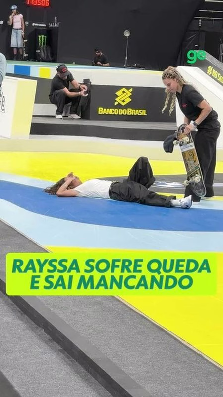 Rayssa Leal sofre queda em treino da SLS Rio, mas vai competir