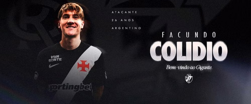 Vasco anuncia a contratação do atacante Colidio, novo camisa 9