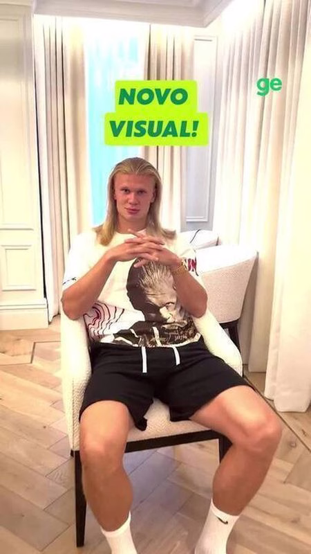 Haaland: novo visual na estreia do City na Premier League
