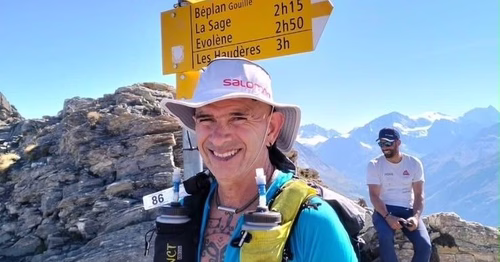 Un périgourdin au départ d'un trail ultra endurance en Suisse