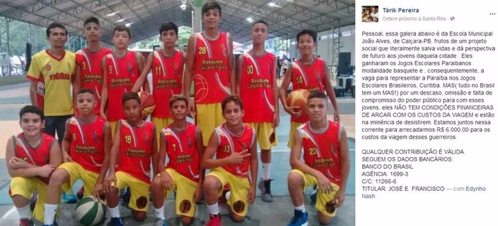 ge Paraíba 15 anos: a história do time de basquete de Caiçara