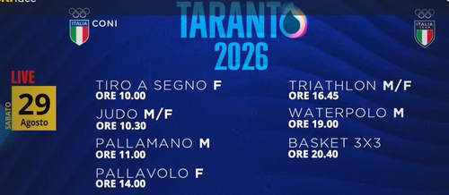 Giochi del Mediterraneo, il programma di oggi 29 agosto: le dirette su Sportface TV – SPORTFACE.IT