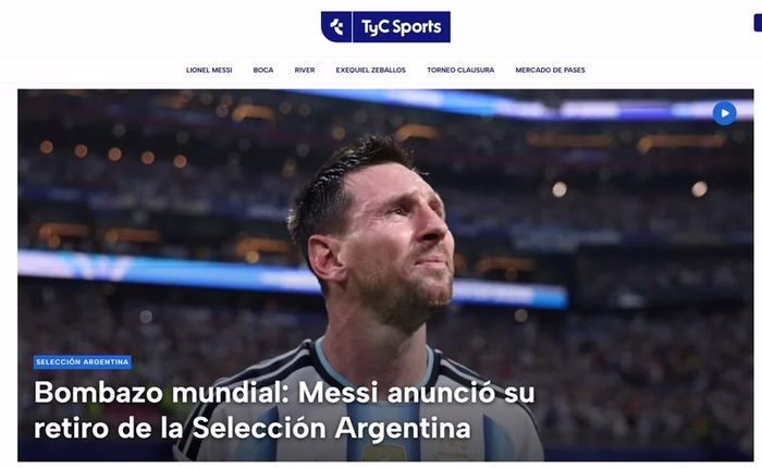 Messi se aposenta da seleção argentina e recebe homenagens