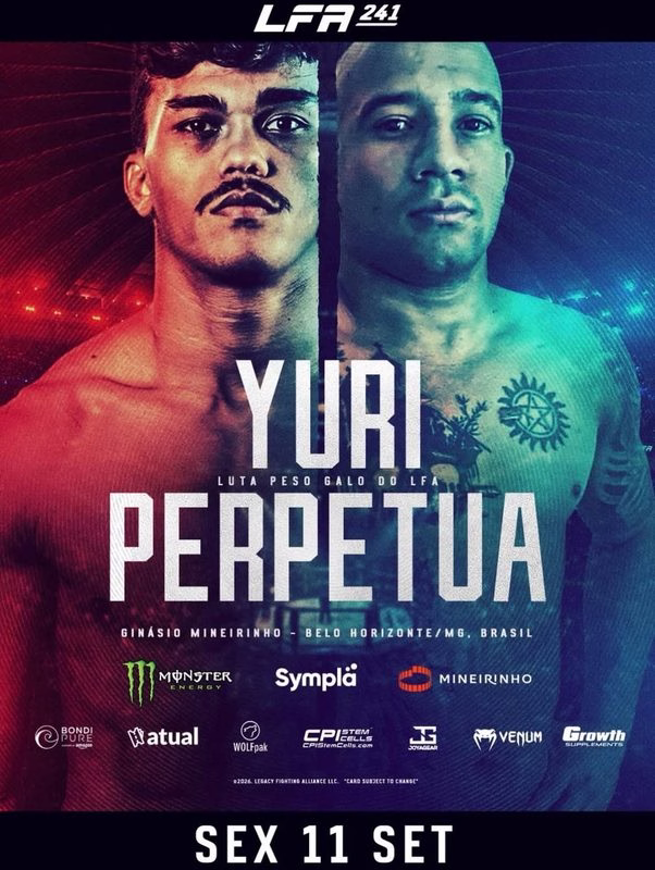 Breno Yuri enfrenta Fábio Perpétua no LFA 241 em Belo Horizonte