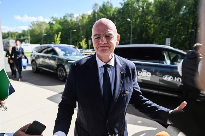 Gianni Infantino refuses to address his Fifa future in rare public appearance