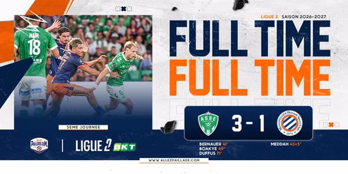 [Après-match] ASSE 3-1 MHSC : Première défaite de la saison dans le Chaudron