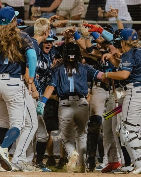 Post-its, homework breaks and karaoke: inside the Women’s Pro Baseball League’s debut season